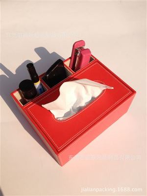 匠心獨(dú)具，點(diǎn)亮家居藝術(shù) 探索東莞嘉聯(lián)包裝的紅色多功能皮質(zhì)紙巾盒